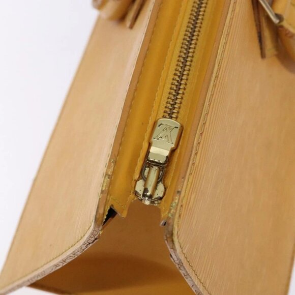 LOUIS VUITTON Epi Sac Triangle Hand Bag Yellow M52099 LV Auth BA5251 - Picture 10 of 16